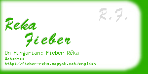 reka fieber business card